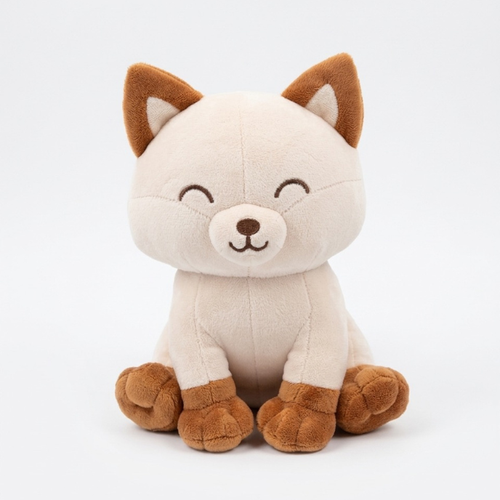Moka — Peluche renard assise 25 cm Puppis Mollis