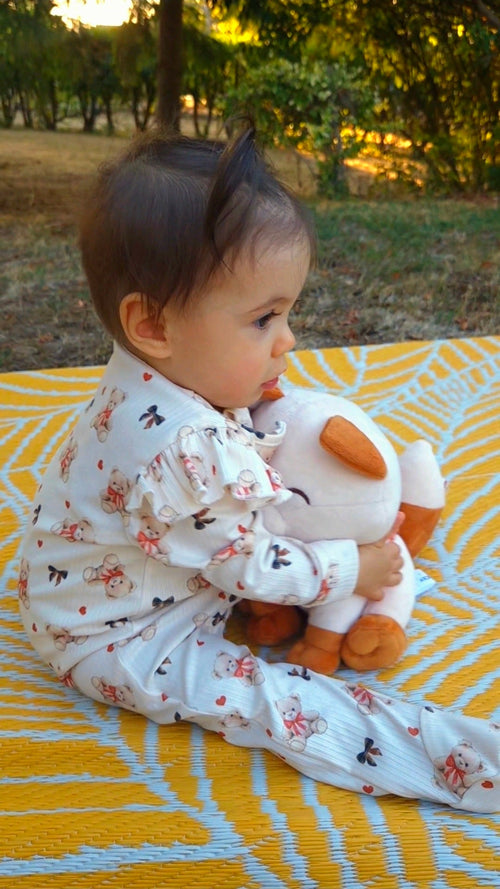 Moka — Peluche Renard assis 25 cm Puppis Mollis